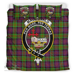 Scottish MacDonald of Clanranald Clan Tartan Bedding Set - Crest Classic Scottish Plaid Tartan Plaid