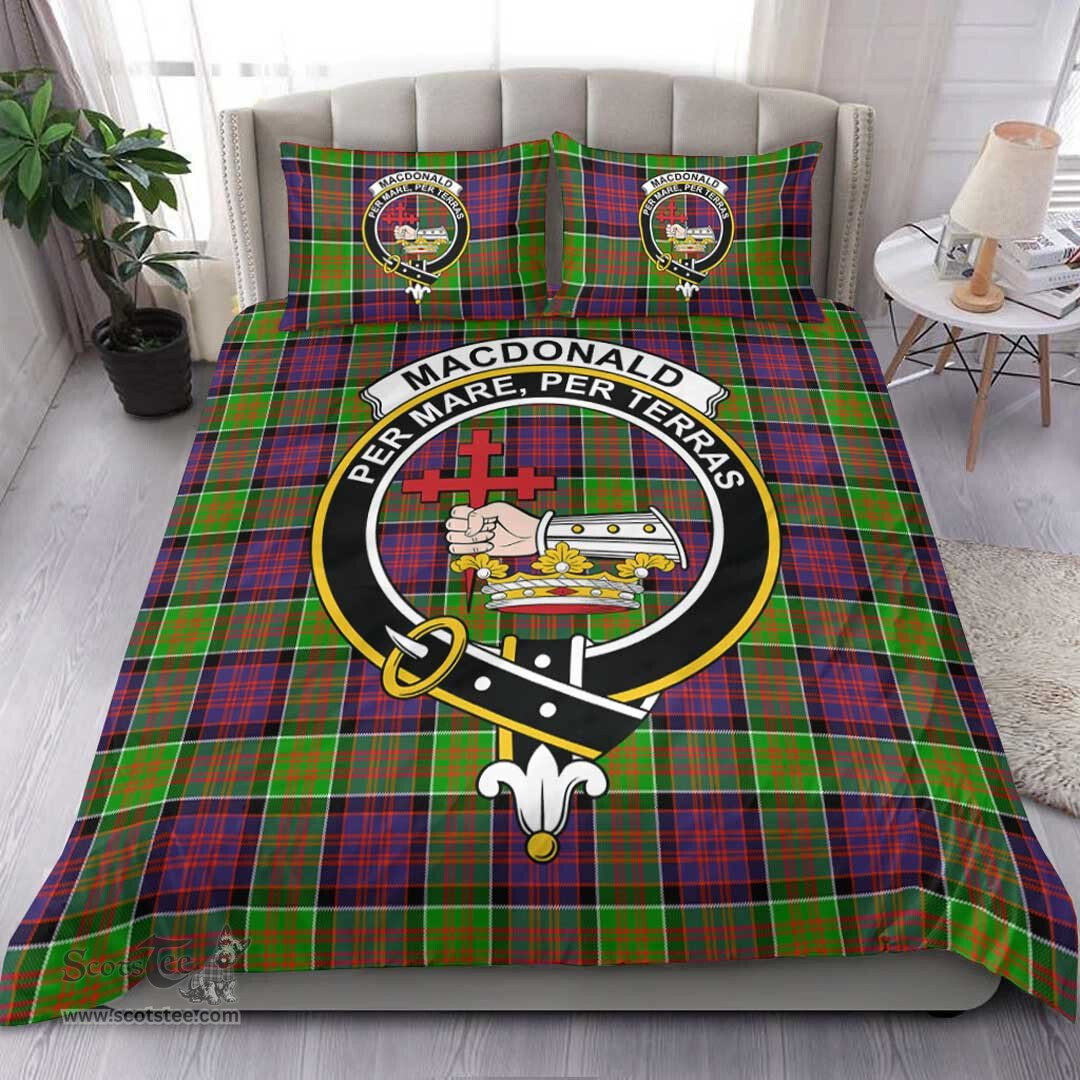 Scottish MacDonald of Clanranald Clan Tartan Bedding Set - Crest Classic Scottish Plaid Tartan Plaid