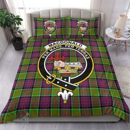 Scottish MacDonald of Clanranald Clan Tartan Bedding Set - Crest Classic Scottish Plaid Tartan Plaid