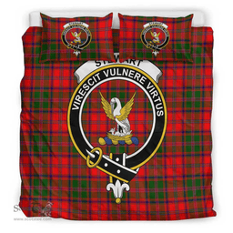 Scottish Stewart of Appin Modern Clan Tartan Bedding Set - Crest Classic Scottish Plaid Tartan Plaid