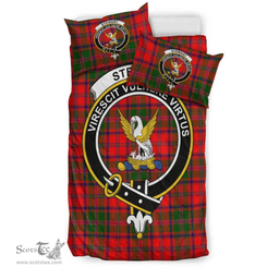 Scottish Stewart of Appin Modern Clan Tartan Bedding Set - Crest Classic Scottish Plaid Tartan Plaid