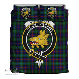 Scottish Campbell of Cawdor Modern Clan Tartan Bedding Set - Crest Classic Scottish Plaid Tartan Plaid