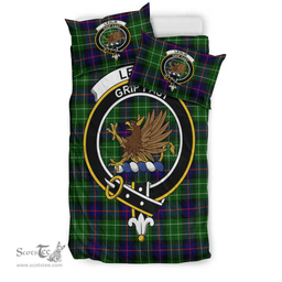 Scottish Leslie Hunting Ancient Clan Tartan Bedding Set - Crest Classic Scottish Plaid Tartan Plaid