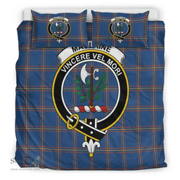 Scottish MacLaine of Loch Buie Clan Tartan Bedding Set - Crest Classic Scottish Plaid Tartan Plaid
