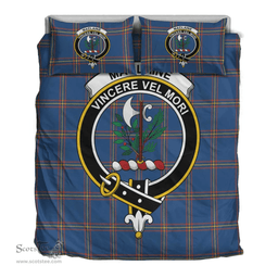 Scottish MacLaine of Loch Buie Clan Tartan Bedding Set - Crest Classic Scottish Plaid Tartan Plaid