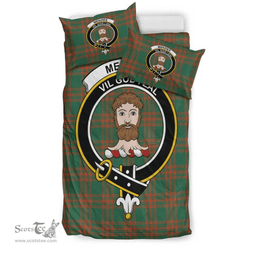 Scottish Menzies Green Ancient Clan Tartan Bedding Set - Crest Classic Scottish Plaid Tartan Plaid