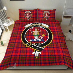 Scottish Murray of Tulloch Modern Clan Tartan Bedding Set - Crest Classic Scottish Plaid Tartan Plaid