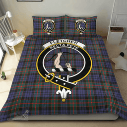 Scottish Fletcher of Dunans Clan Tartan Bedding Set - Crest Classic Scottish Plaid Tartan Plaid