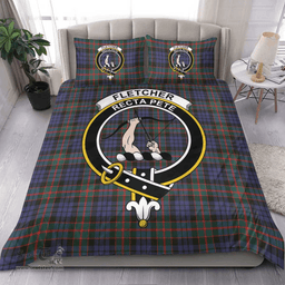 Scottish Fletcher of Dunans Clan Tartan Bedding Set - Crest Classic Scottish Plaid Tartan Plaid