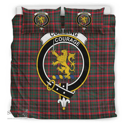 Scottish Cumming Hunting Modern Clan Tartan Bedding Set - Crest Classic Scottish Plaid Tartan Plaid