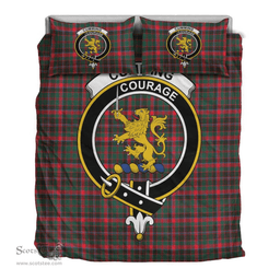 Scottish Cumming Hunting Modern Clan Tartan Bedding Set - Crest Classic Scottish Plaid Tartan Plaid