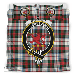 Scottish MacDuff Dress Modern Clan Tartan Bedding Set - Crest Classic Scottish Plaid Tartan Plaid