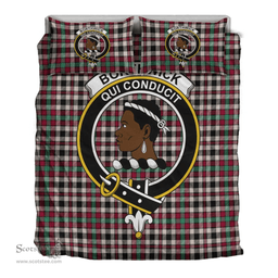 Scottish Borthwick Dress Ancient Clan Tartan Bedding Set - Crest Classic Scottish Plaid Tartan Plaid