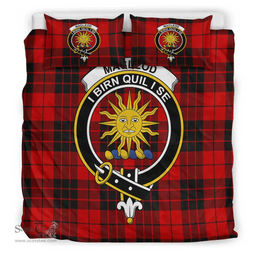 Scottish MacLeod of Raasay Clan Tartan Bedding Set - Crest Classic Scottish Plaid Tartan Plaid