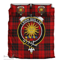 Scottish MacLeod of Raasay Clan Tartan Bedding Set - Crest Classic Scottish Plaid Tartan Plaid
