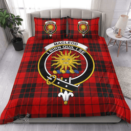 Scottish MacLeod of Raasay Clan Tartan Bedding Set - Crest Classic Scottish Plaid Tartan Plaid