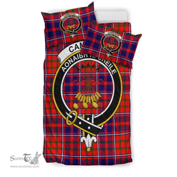 Scottish Cameron of Lochiel Modern Clan Tartan Bedding Set - Crest Classic Scottish Plaid Tartan Plaid