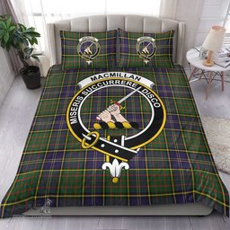 Scottish MacMillan Hunting Modern Clan Tartan Bedding Set - Crest Classic Scottish Plaid Tartan Plaid