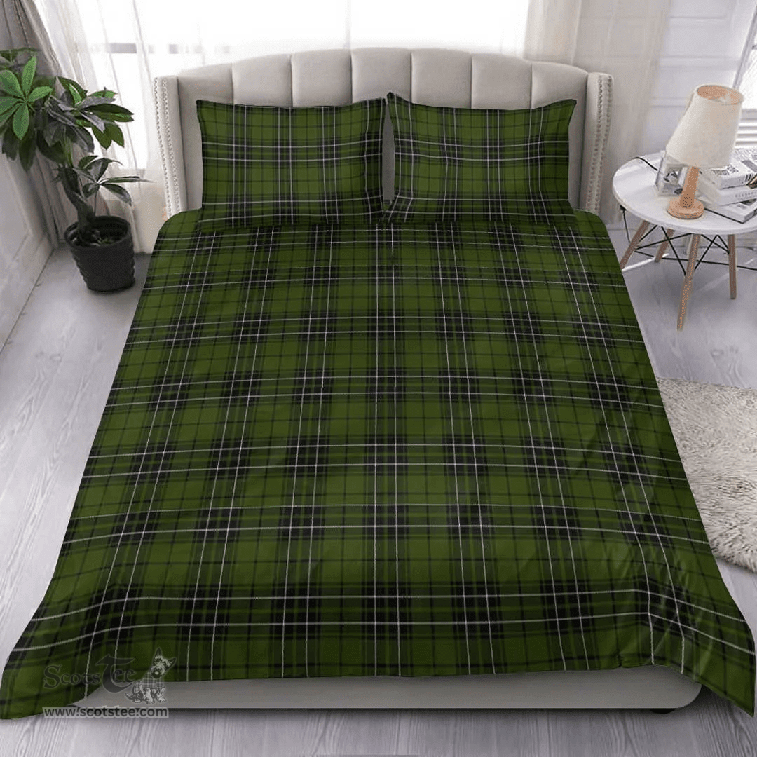 Scottish Maclean Hunting Ancient Clan Tartan Bedding Set - Classic Scottish Plaid Tartan Plaid