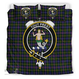 Scottish Murray of Atholl Modern Clan Tartan Bedding Set - Crest Classic Scottish Plaid Tartan Plaid