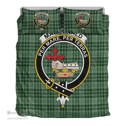 Scottish MacDonald Lord of the Isles Hunting Clan Tartan Bedding Set - Crest Classic Scottish Plaid Tartan Plaid