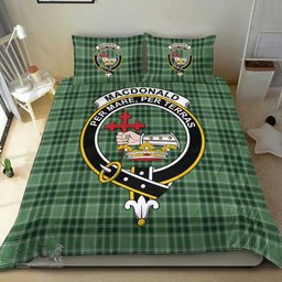 Scottish MacDonald Lord of the Isles Hunting Clan Tartan Bedding Set - Crest Classic Scottish Plaid Tartan Plaid