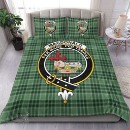 Scottish MacDonald Lord of the Isles Hunting Clan Tartan Bedding Set - Crest Classic Scottish Plaid Tartan Plaid