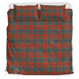 Scottish Maclean Of Duart Ancient Clan Tartan Bedding Set - Classic Scottish Plaid Tartan Plaid