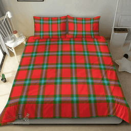 Scottish Maclaine Of Loch Buie Hunting Ancient Clan Tartan Bedding Set - Classic Scottish Plaid Tartan Plaid
