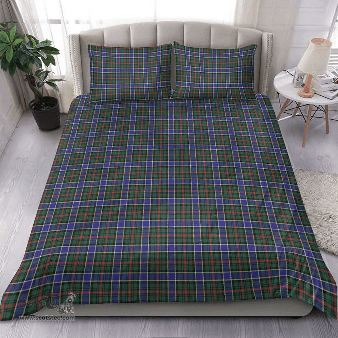 Scottish Ogilvie Of Airlie Ancient Clan Tartan Bedding Set - Classic Scottish Plaid Tartan Plaid