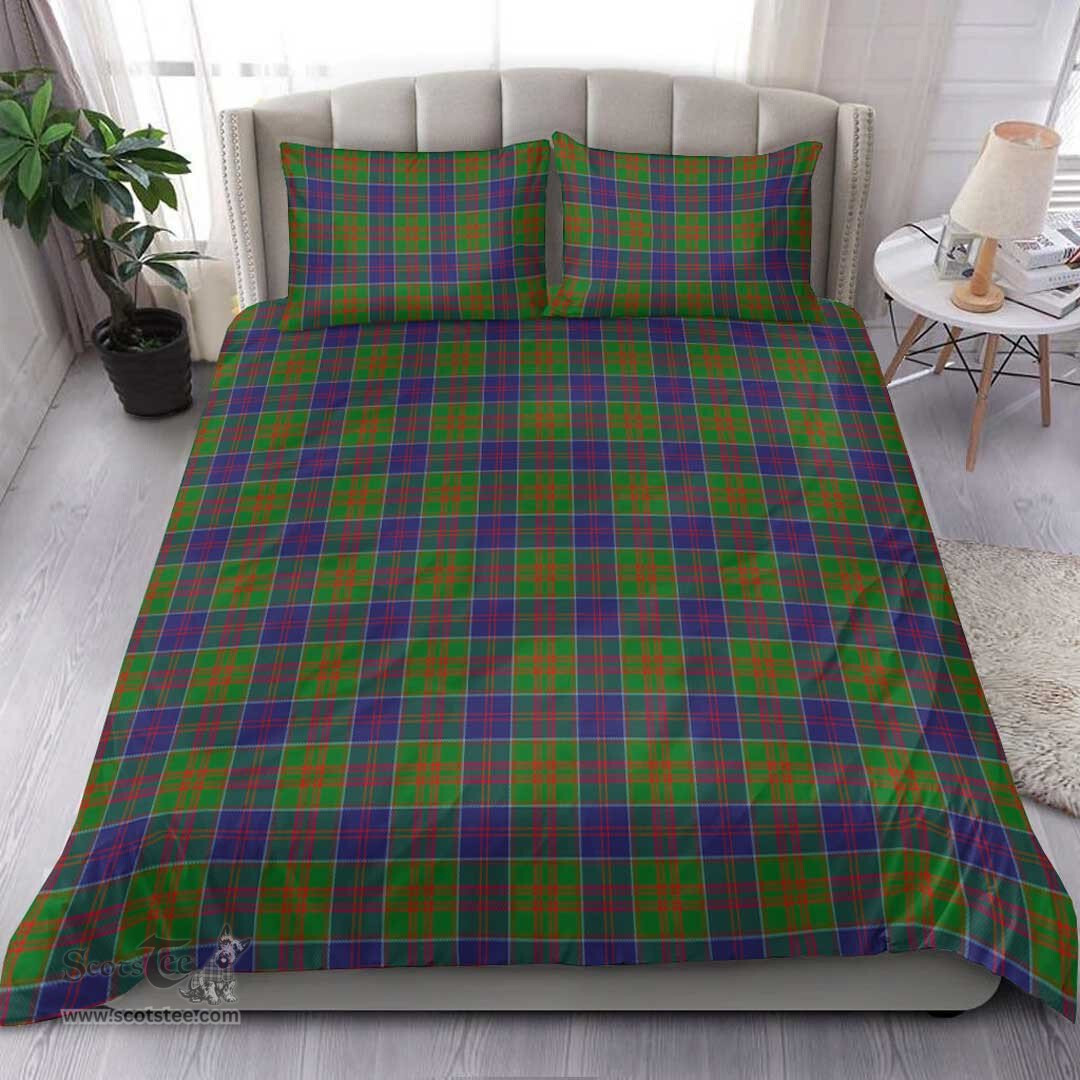 Scottish Stewart Of Appin Hunting Modern Clan Tartan Bedding Set - Classic Scottish Plaid Tartan Plaid