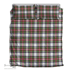 Scottish Stewart Dress Modern Clan Tartan Bedding Set - Classic Scottish Plaid Tartan Plaid