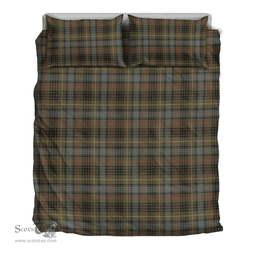 Scottish Stewart Hunting Weathered Clan Tartan Bedding Set - Classic Scottish Plaid Tartan Plaid