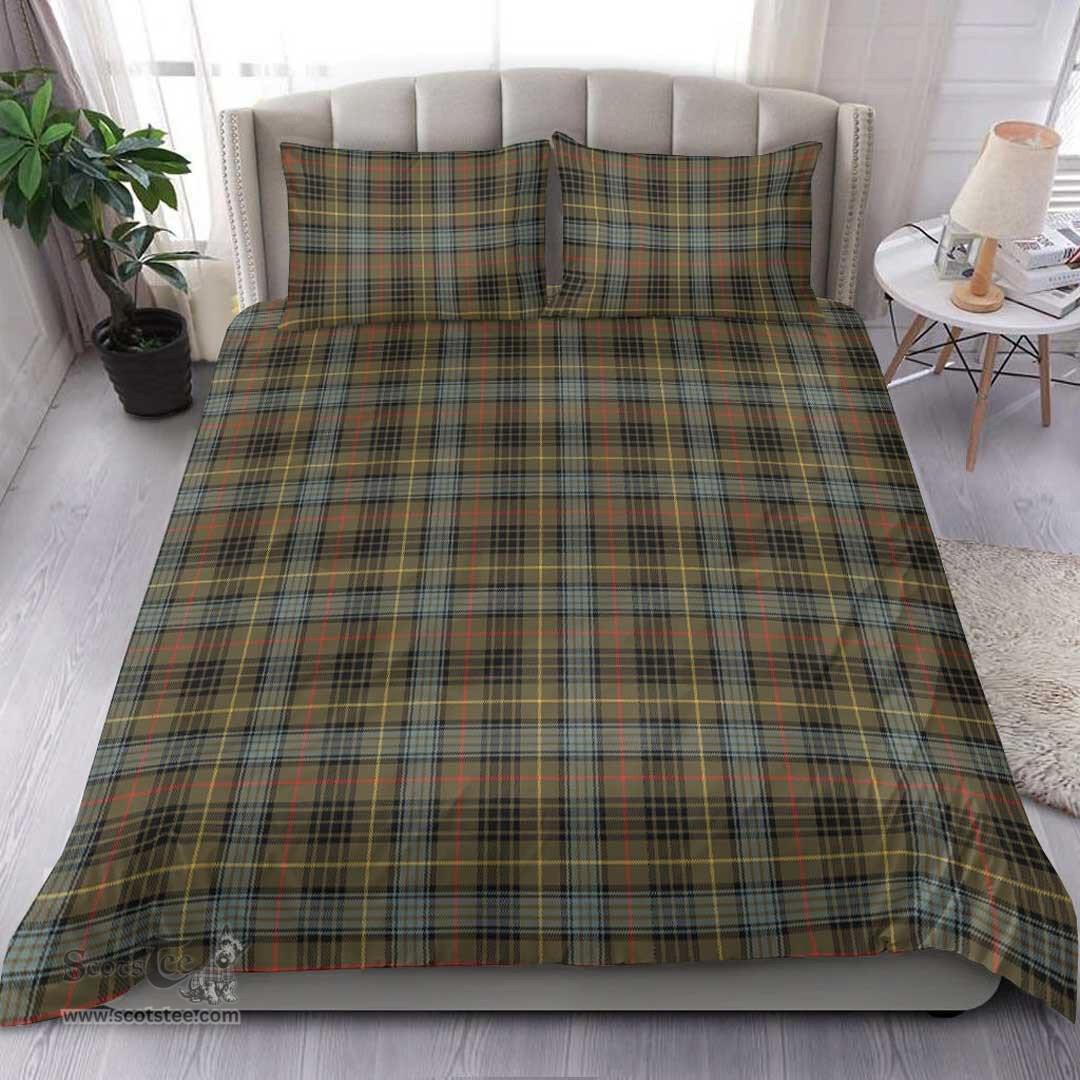 Scottish Stewart Hunting Weathered Clan Tartan Bedding Set - Classic Scottish Plaid Tartan Plaid