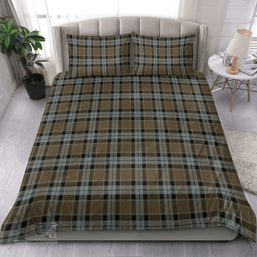 Scottish Graham Of Menteith Weathered Clan Tartan Bedding Set - Classic Scottish Plaid Tartan Plaid