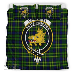 Scottish Campbell of Breadalbane Modern Clan Tartan Bedding Set - Crest Classic Scottish Plaid Tartan Plaid