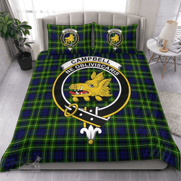 Scottish Campbell of Breadalbane Modern Clan Tartan Bedding Set - Crest Classic Scottish Plaid Tartan Plaid
