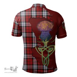 Scottish Brodie Dress Clan Tartan with Thistle and Scotland Map Tartan Plaid Polo Shirt Scottish Plaid Tartan Plaid - ScotsTee - scotstee.com