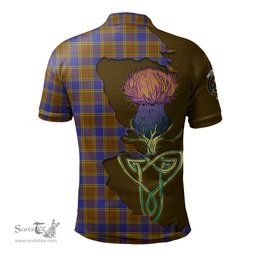 Scottish Balfour Modern Clan Tartan with Thistle and Scotland Map Tartan Plaid Polo Shirt Scottish Plaid Tartan Plaid - ScotsTee - scotstee.com