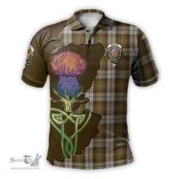 Scottish Baillie Dress Clan Tartan with Thistle and Scotland Map Tartan Plaid Polo Shirt Scottish Plaid Tartan Plaid - ScotsTee - scotstee.com