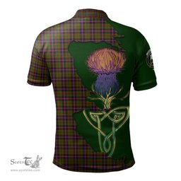 Scottish Cochrane Modern Clan Tartan with Thistle and Scotland Map Tartan Plaid Polo Shirt Scottish Plaid Tartan Plaid - ScotsTee - scotstee.com