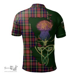 Scottish Christie Clan Tartan with Thistle and Scotland Map Tartan Plaid Polo Shirt Scottish Plaid Tartan Plaid - ScotsTee - scotstee.com