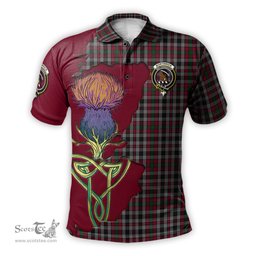 Scottish Borthwick Clan Tartan with Thistle and Scotland Map Tartan Plaid Polo Shirt Scottish Plaid Tartan Plaid - ScotsTee - scotstee.com