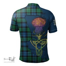 Scottish Black Watch Ancient Clan Tartan with Thistle and Scotland Map Tartan Plaid Polo Shirt Scottish Plaid Tartan Plaid - ScotsTee - scotstee.com