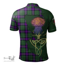 Scottish Armstrong Modern Clan Tartan with Thistle and Scotland Map Tartan Plaid Polo Shirt Scottish Plaid Tartan Plaid - ScotsTee - scotstee.com