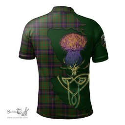 Scottish Cochrane Clan Tartan with Thistle and Scotland Map Tartan Plaid Polo Shirt Scottish Plaid Tartan Plaid - ScotsTee - scotstee.com