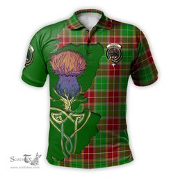 Scottish Baxter Modern Clan Tartan with Thistle and Scotland Map Tartan Plaid Polo Shirt Scottish Plaid Tartan Plaid - ScotsTee - scotstee.com