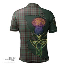 Scottish Cochrane Hunting Clan Tartan with Thistle and Scotland Map Tartan Plaid Polo Shirt Scottish Plaid Tartan Plaid - ScotsTee - scotstee.com