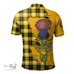 Scottish Barclay Dress Modern Clan Tartan with Thistle and Scotland Map Tartan Plaid Polo Shirt Scottish Plaid Tartan Plaid - ScotsTee - scotstee.com
