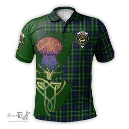 Scottish Graham of Montrose Clan Tartan with Thistle and Scotland Map Tartan Plaid Polo Shirt Scottish Plaid Tartan Plaid - ScotsTee - scotstee.com
